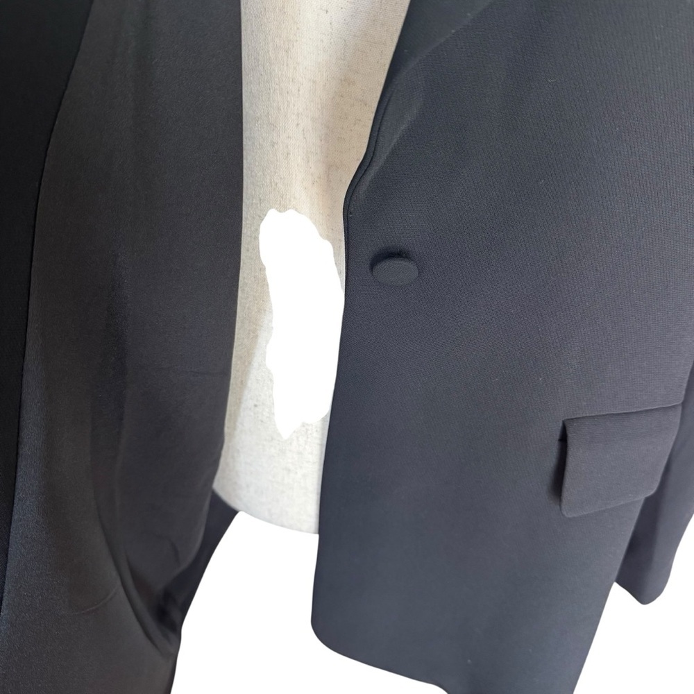 Good American Luxe Suiting Boyfriend Blazer Black Long Sleeve sz 3/4 Large - Picture 5 of 16